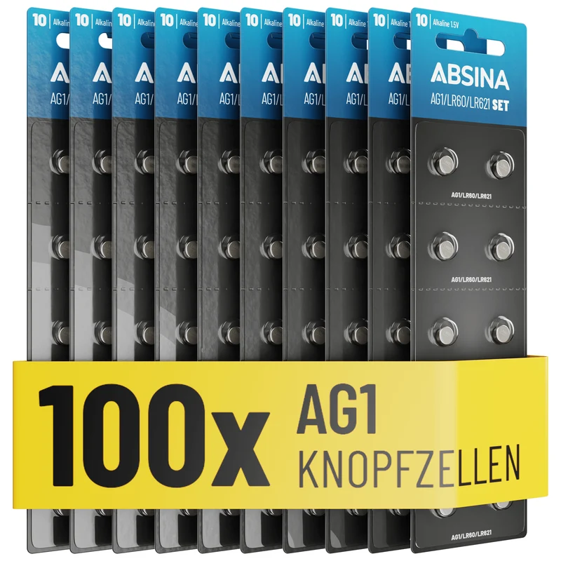LR621 Knopfzellen (AG1), 1,5 V Alkaline