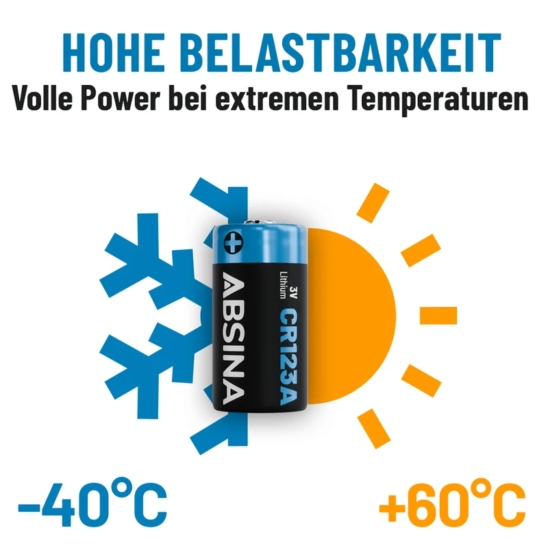 CR123A Batterien, 3 V Lithium