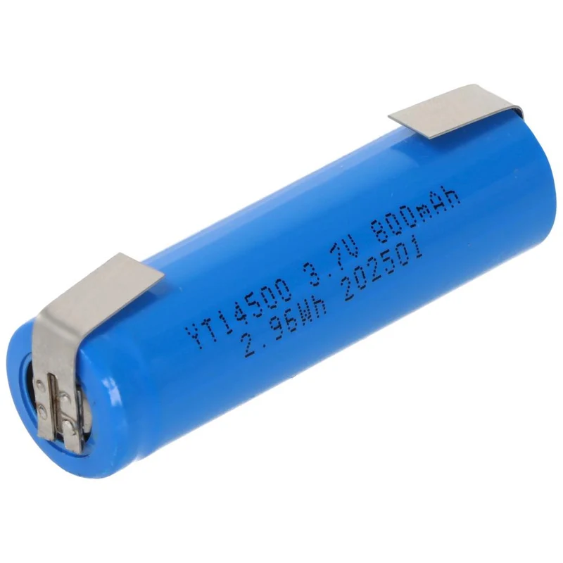 3,7V 800mAh YT14500V Li-Ion-Akku Mit U-Lötfahne