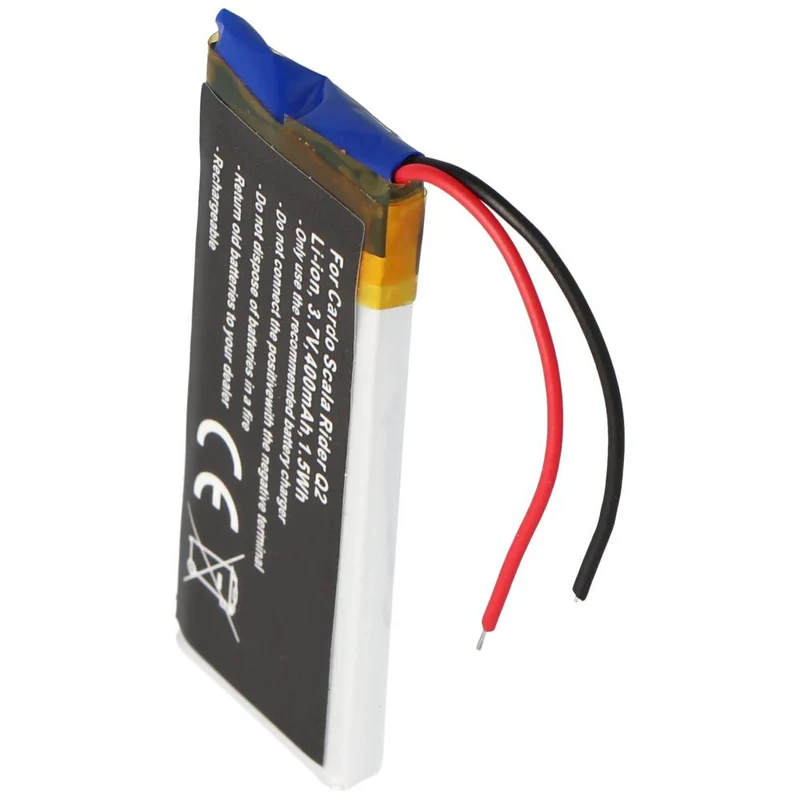 3,7V 400mAh Lipo Akku passend für Cardo Scala Rider Q2 Akku, Scala Rider Q2 Pro, BAT00008