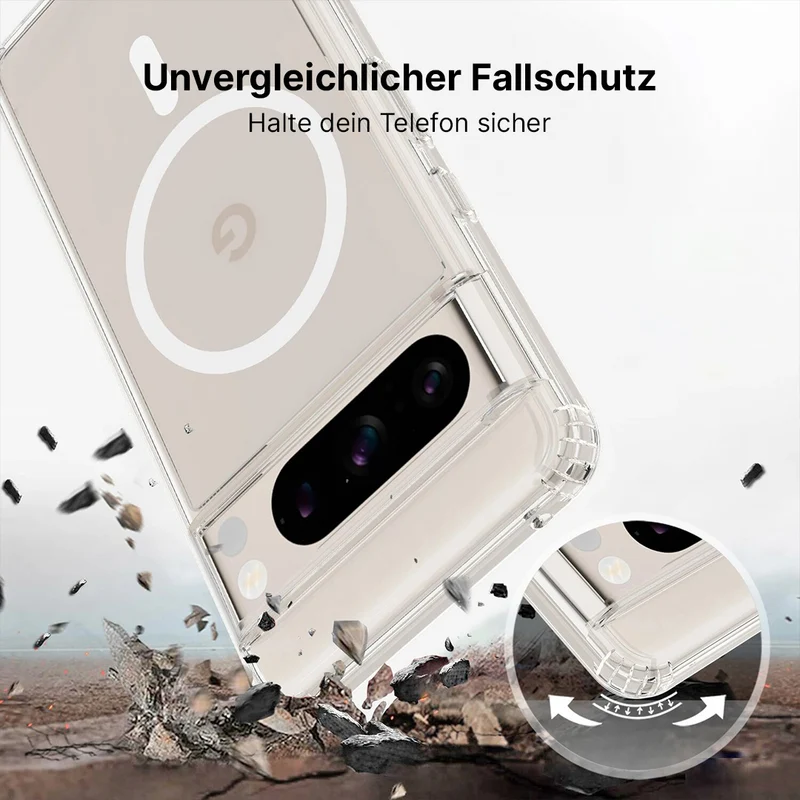 Durchsichtige MagSafe-Hülle für Google Pixel