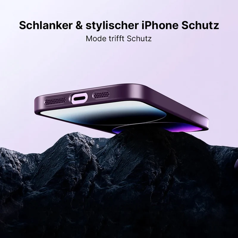 Matte iPhone-Hülle mit Ständer und Griff