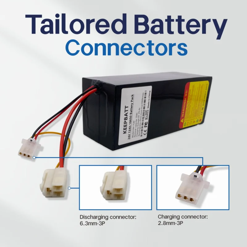KEEPBATT 25,2 V 12 Ah Ersatzakku für EV Rider Transport M HEARTWAY EBP21A071C1 Akku