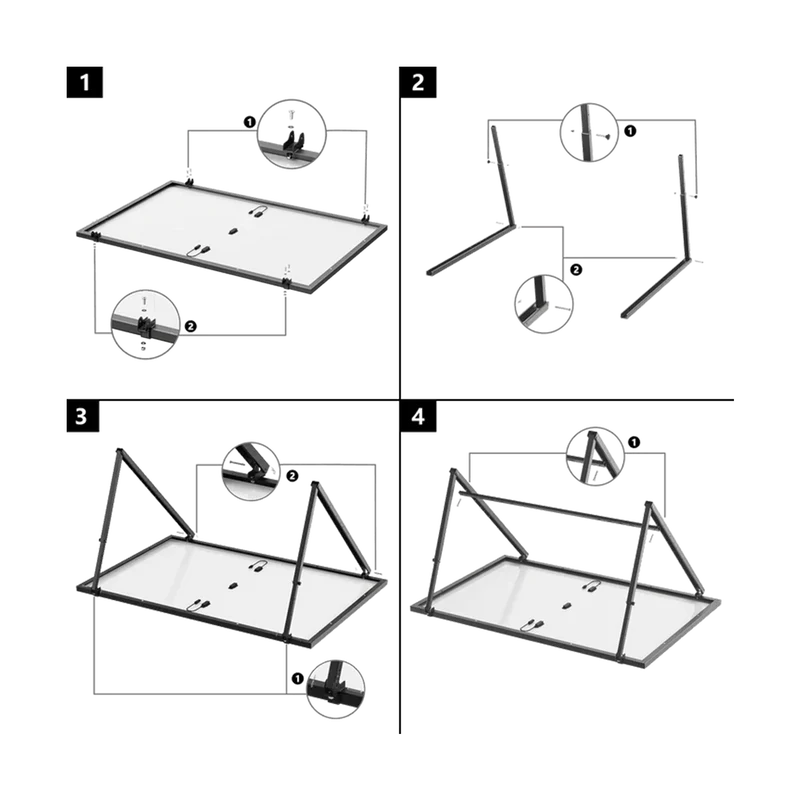 EcoFlow Adjustable Ground Suspended Solar Bracket Boden Wand Halterung Solarpanel