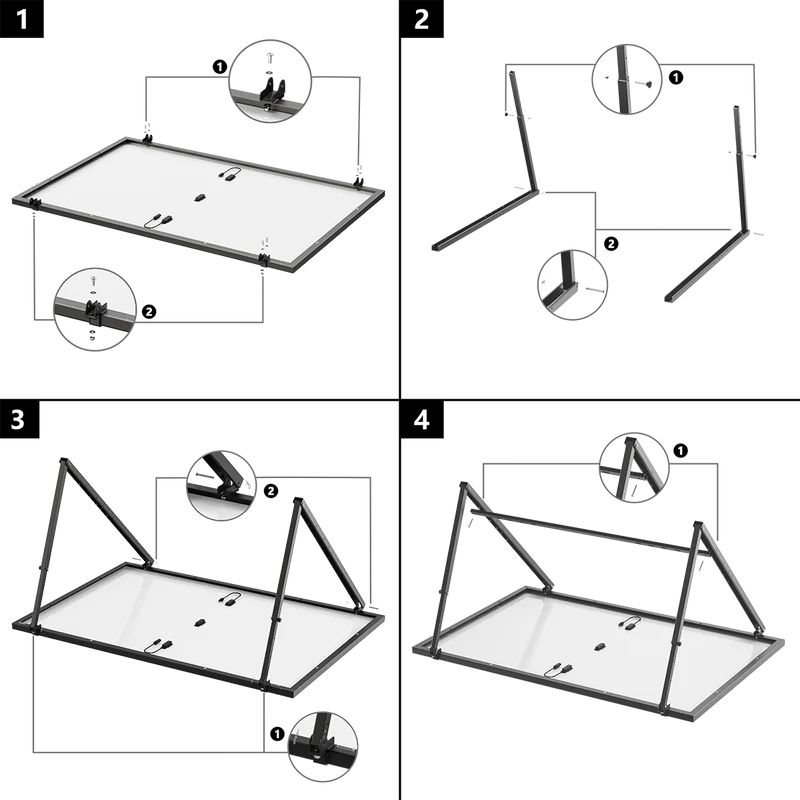 EcoFlow Solar adjustable Tilt Mount Bracket Solarpanel Halterung verstellbarer Winkel