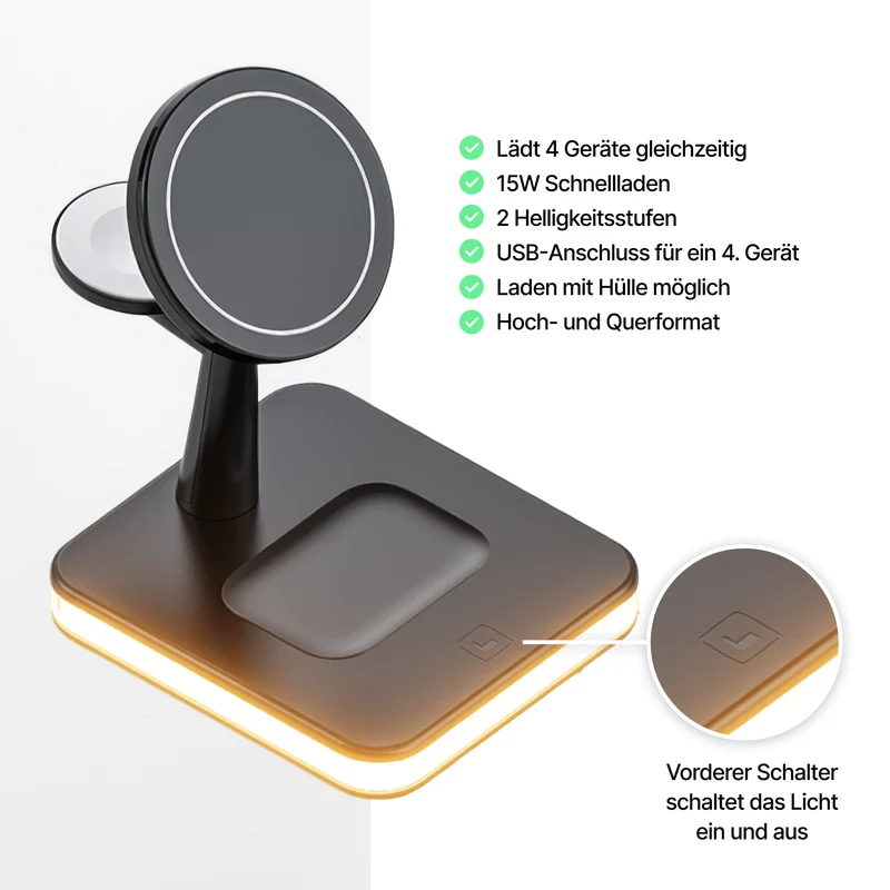 Ultra 4 in 1 MagSafe Kabellose Ladestation