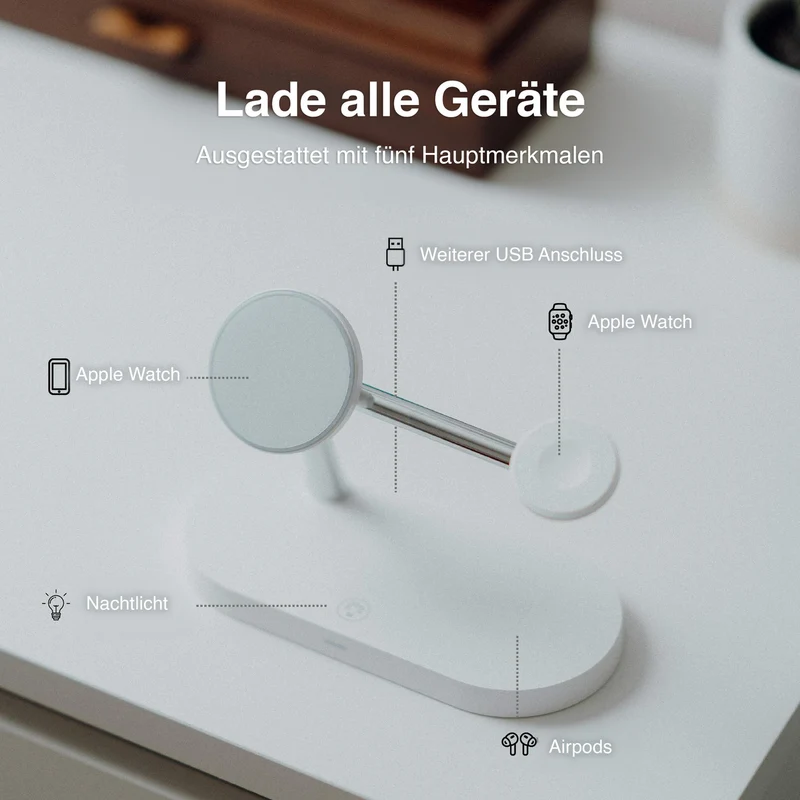 4 in 1 MagSafe Kabellose Ladestation