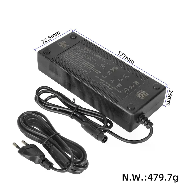 54,6V 2A 3-Loch CQ Stecker Ladegerät Für Den Elektroroller Kukirin G2 Pro DB