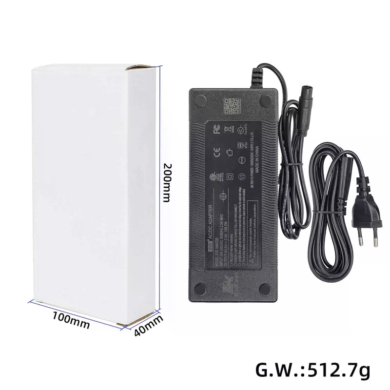 54,6V 2A 3-Loch CQ Stecker Ladegerät Für Den Elektroroller Kukirin G2 Pro DB