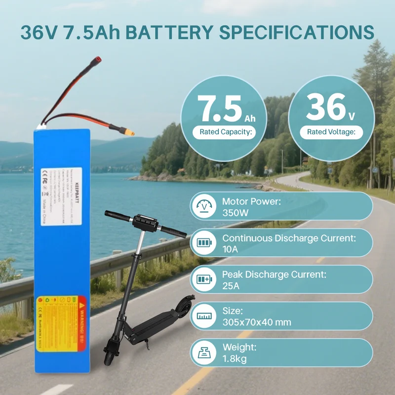 KEEPBATT Wiederaufladbarer 36V 7,8Ah Ersatzakku Für KUGOO KIRIN M2 S3 E-Scooter