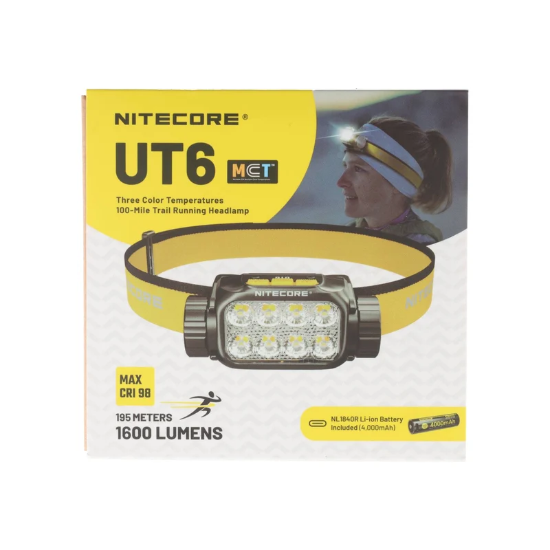 Nitecore UT6 – 1.600 Lumen, NL1840R, schwarz