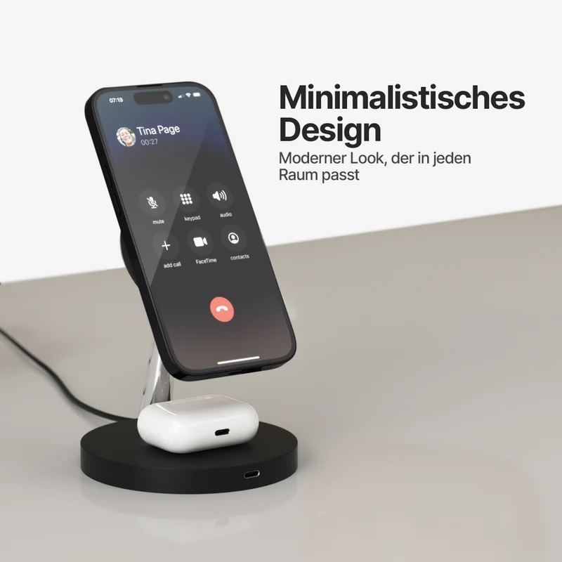 2 in 1 Kabellose Ladestation