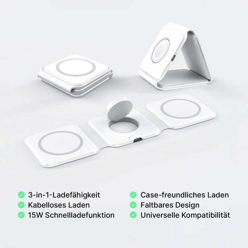 Faltbare 3 in 1 Kabellose Ladestation