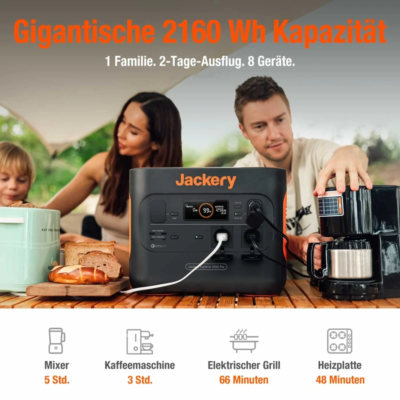 Jackery Explorer 2000 Pro Tragbare Powerstation