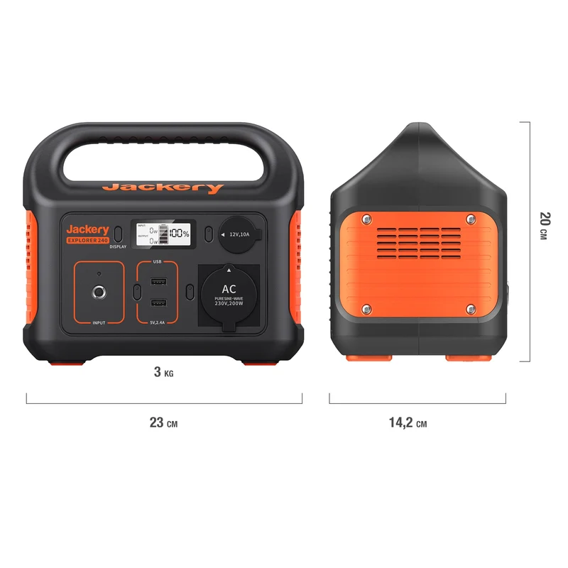 Jackery Explorer 240 Tragbare Powerstation (Generalüberholt)