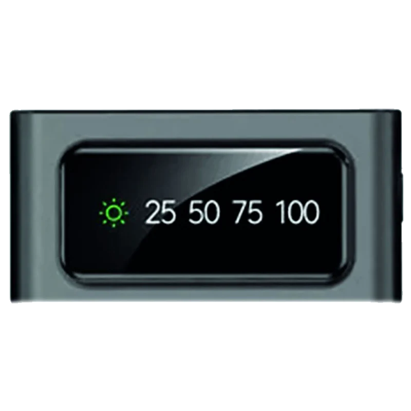 Powerbank mit Solar-Notfall-Ladung - 10000 mAh - 2x USB - integrierte Kabel - Display - LED - grau