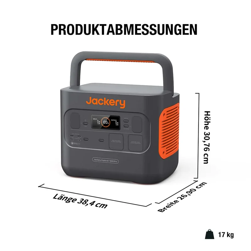 Jackery Explorer 1500 Pro Tragbare Powerstation (Generalüberholt)