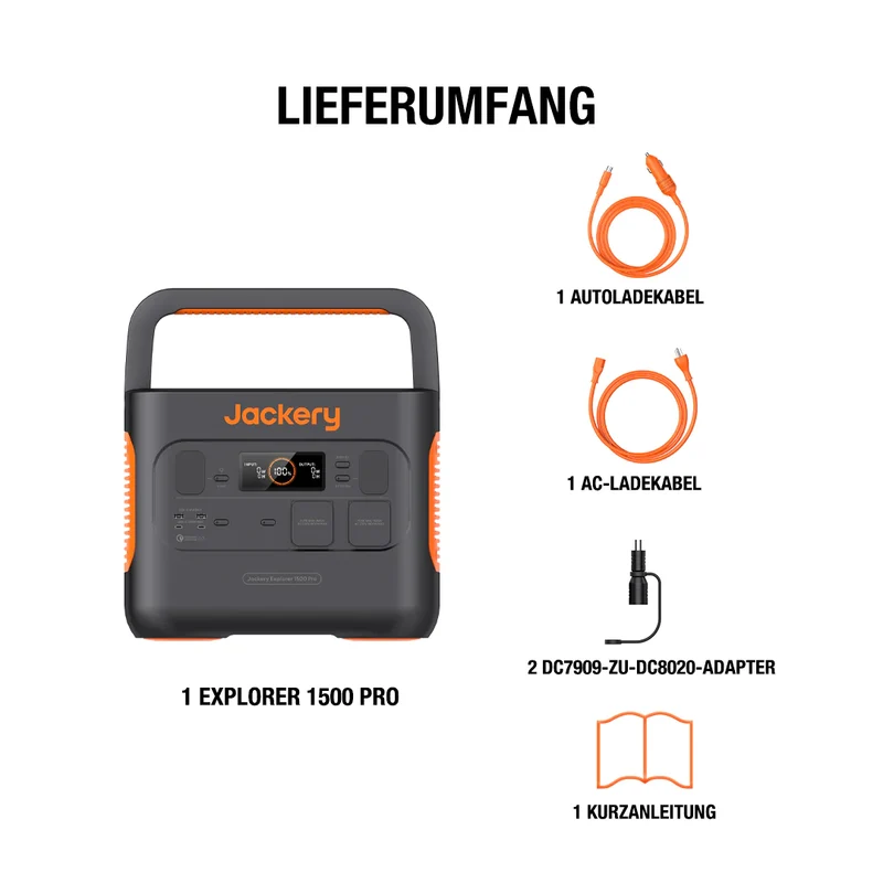 Jackery Explorer 1500 Pro Tragbare Powerstation (Generalüberholt)