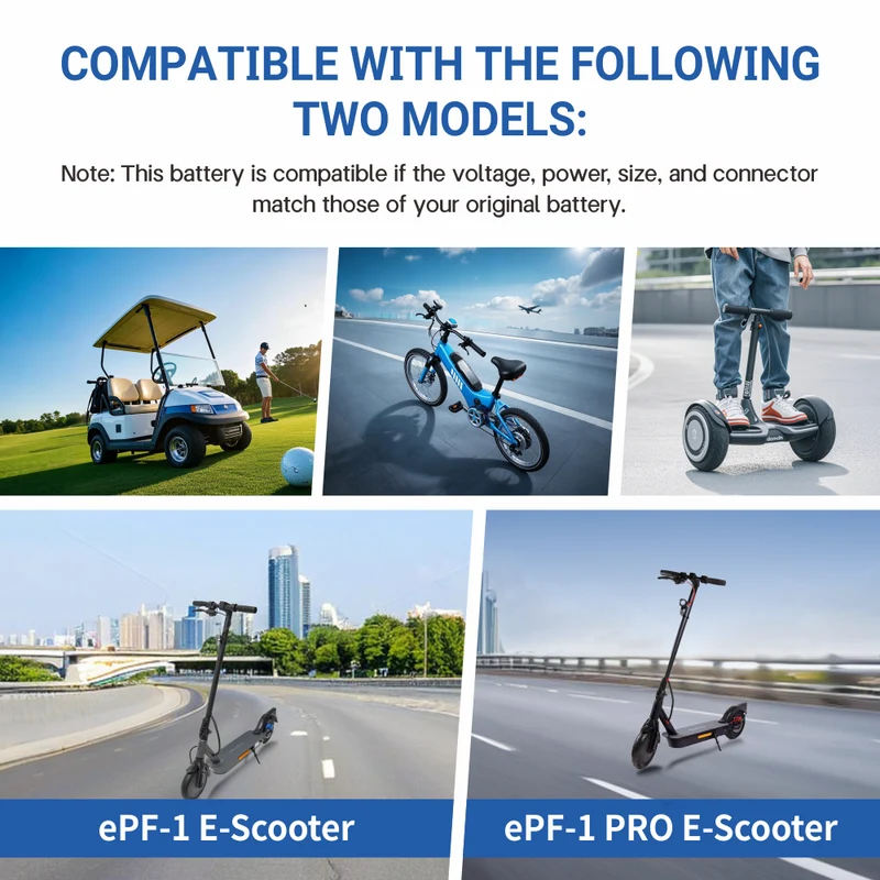 EU-Versand 36V 11.6AH 10S4P Ersatzakku für ePowerFun ePF-1/ ePF-1 PRO E-scooter 250W 350W 500W