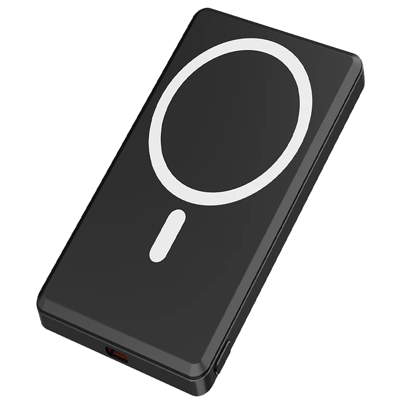 Wireless Powerbank - MagSafe kompatibel - 5000 mAh - 1 x USB Type-C - USB A auf USB Type-C Kabel inklusive - schwarz