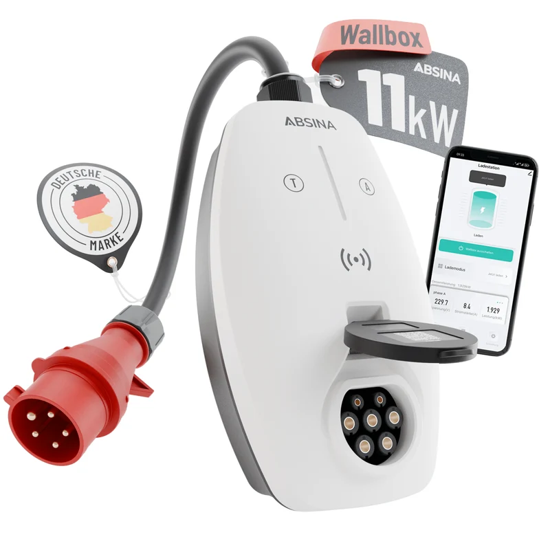 Mobile Wallbox 11 kW mit App, CEE 16 A