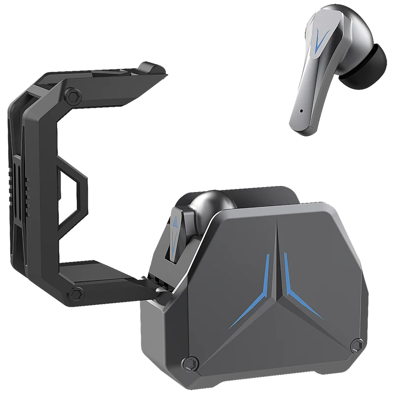 Bluetooth Headset "TWS Game" - Ladebox - Touch-Steuerung - LED-Illumination - silber