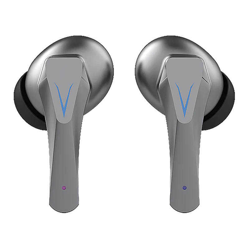 Bluetooth Headset "TWS Game" - Ladebox - Touch-Steuerung - LED-Illumination - silber