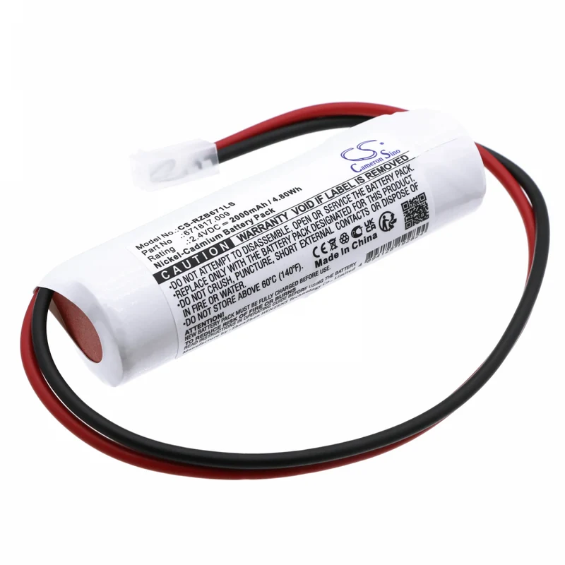 2,4V 2000mAh Ersatzakku für Elubat Swiss 275602 Notlicht
