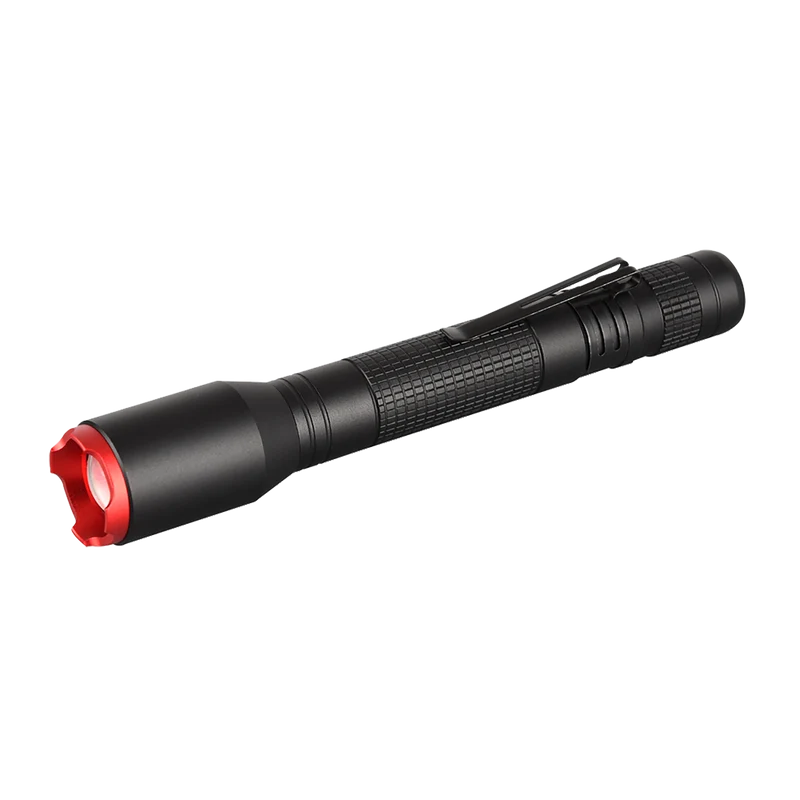 LED Taschenlampe "Pen L" - Cree XTE LED - 250 Lumen - Gürtelclip - zoombar - 3 Modi