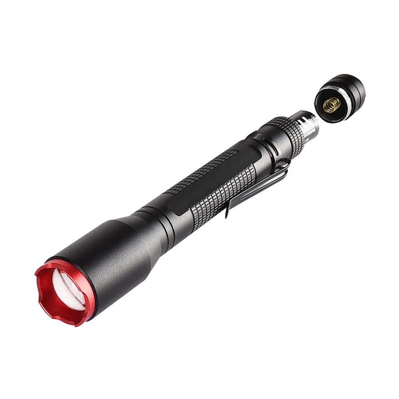 LED Taschenlampe "Pen L" - Cree XTE LED - 250 Lumen - Gürtelclip - zoombar - 3 Modi