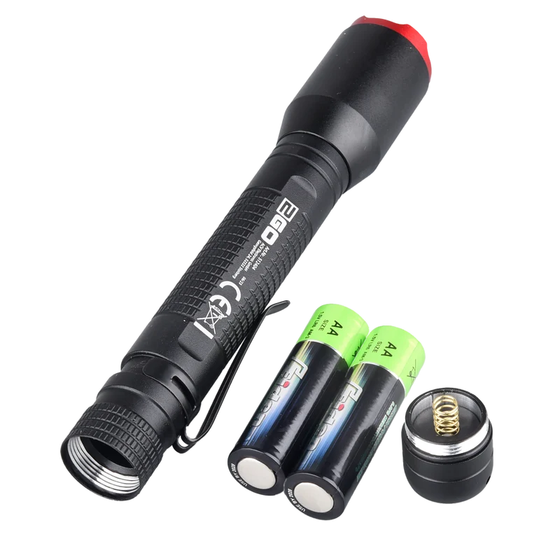 LED Taschenlampe "Pen L" - Cree XTE LED - 250 Lumen - Gürtelclip - zoombar - 3 Modi