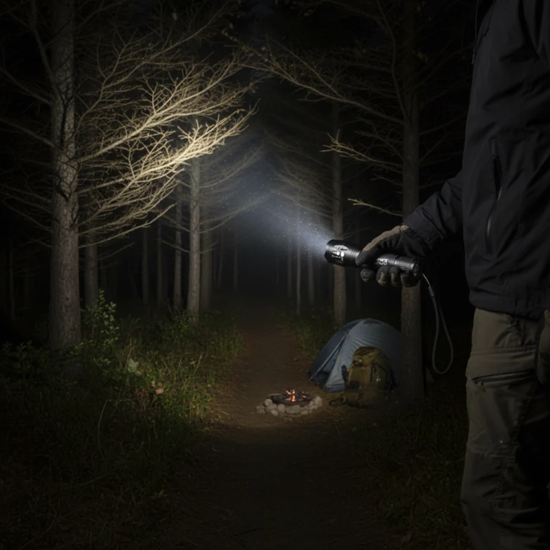 LED Taschenlampe "Travel" - 160 Lumen - 5 Modi - zoombar - mit Handschlaufe