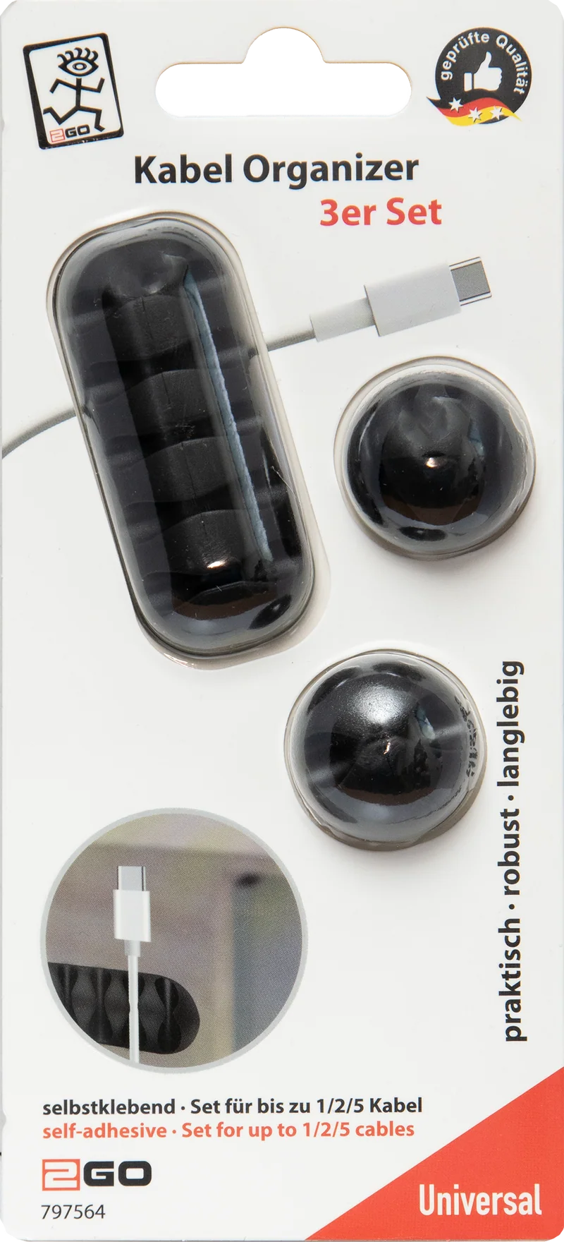 Kabel-Organizer 3er Set