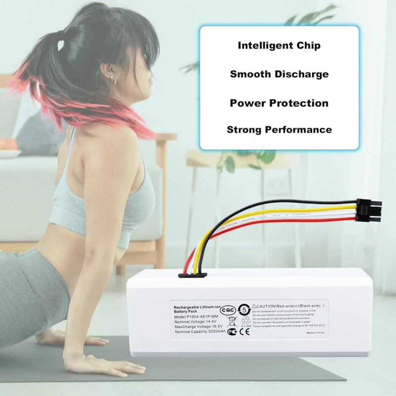 14,4V 5200 MAh Roboter Roborock Ersatzakku für Xiaomi 1C P1904-4S1P-MM Kehrstaubsauger Mijia 1C Dreame MC1808 SKV4093GL