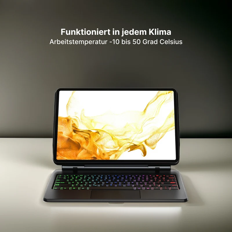 Astro - Kabellose Tastaturhülle mit Touchpad für Samsung Tab 12,4" & 11"