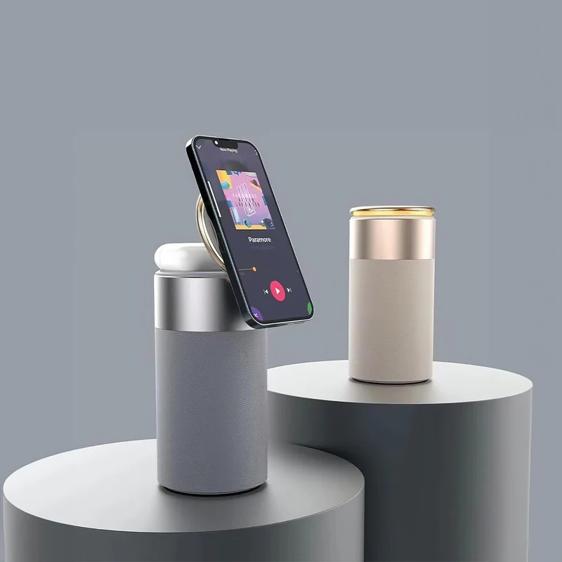 3-in-1 Kabelloses Ladegerät, Bluetooth-Lautsprecher & Nachtlicht