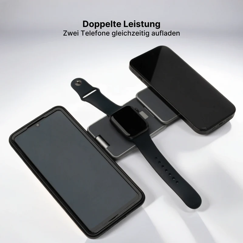 MagFold Pro 3-in-1 Aluminium Kabellose Ladestation