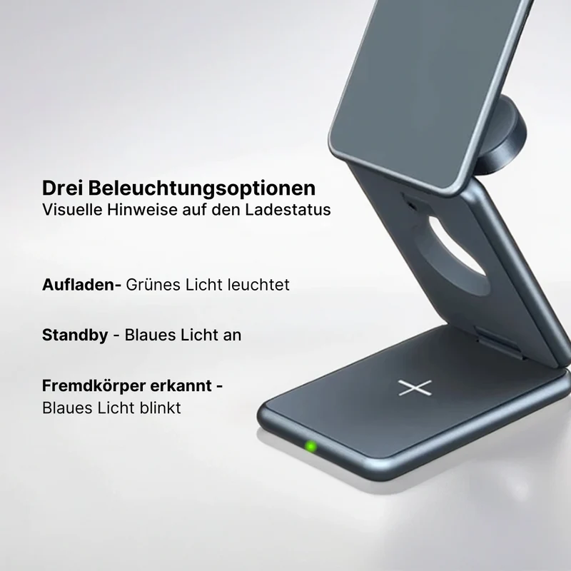 MagFold Pro 3-in-1 Aluminium Kabellose Ladestation