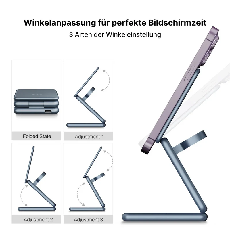MagFold Pro 3-in-1 Aluminium Kabellose Ladestation