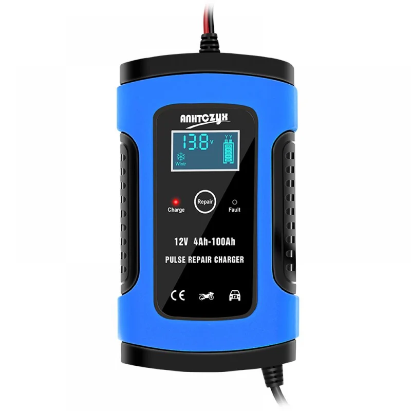 E-FAST 12V Motorrad-Autobatterie-Ladegerät Ladegerät voll intelligente Reparatur Typ Blei-Säure-Speicher-Ladegerät