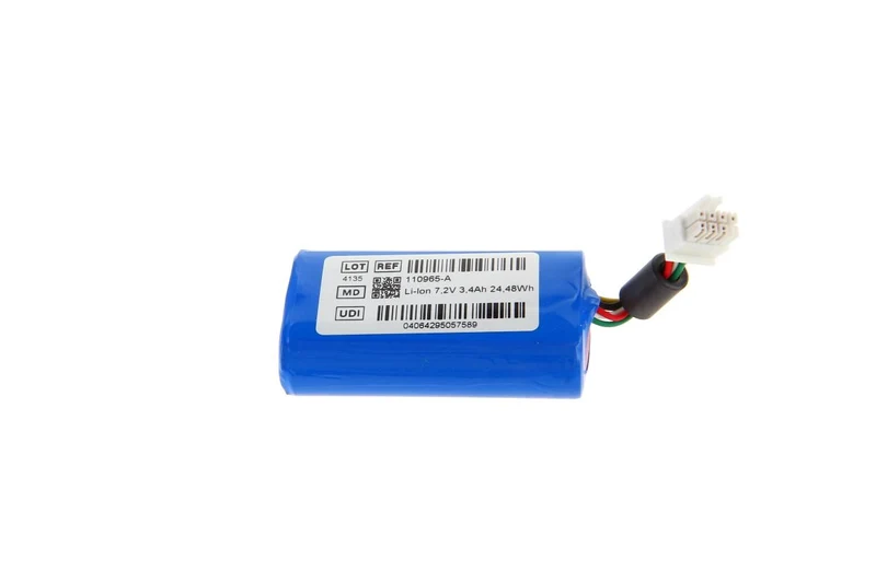 AKKUmed Li Ion Akku passend für Welch Allyn Blutdruckmesser Connex Spot 2-Zell - BATT22 - 7,2 V 3400mAh 68,7x39,5x18,7 mm