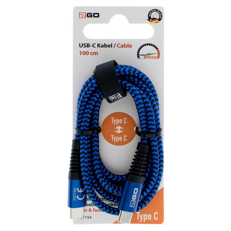 USB Datenkabel - USB Type-C auf USB Type-C - 100 cm - diverse Farben