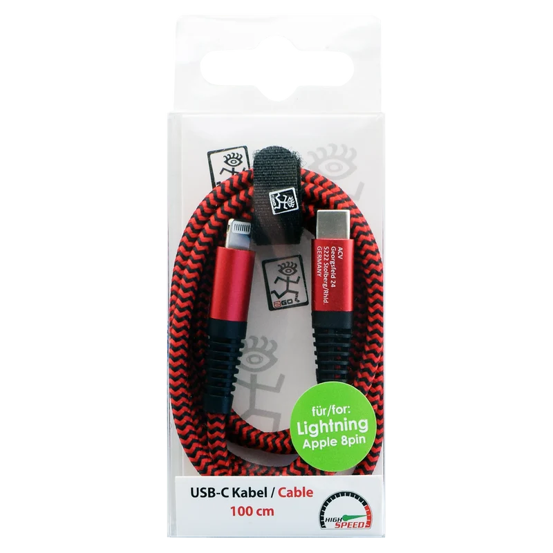 USB Datenkabel für Apple Geräte - USB Type-C auf 8-Pin (Lightning) - 100 cm - diverse Farben