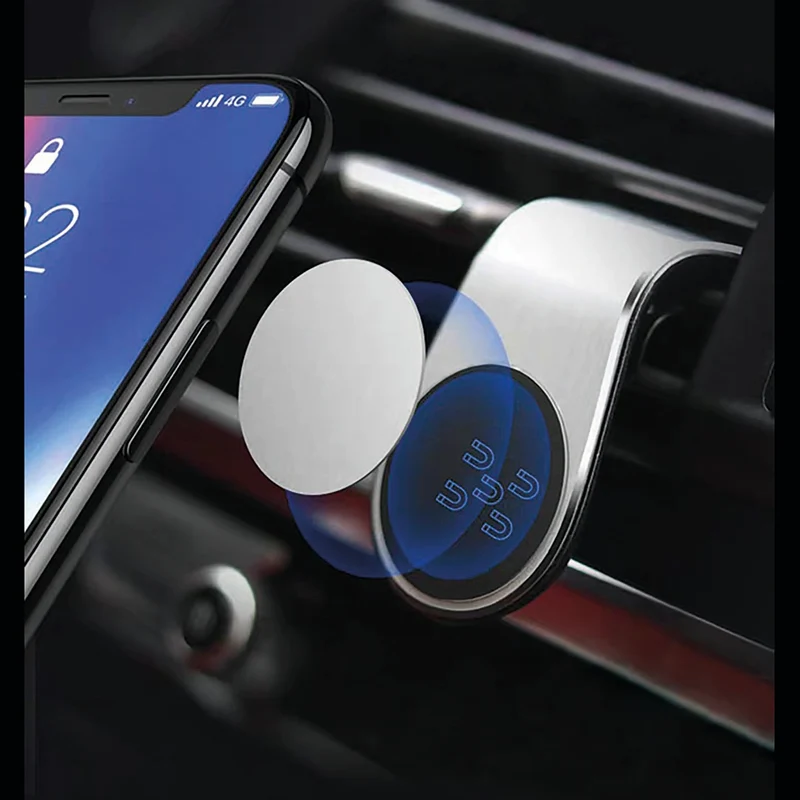 Universal Magnethalter "CarClip" - Magnet - inklusive Konterplatte - für Lüftungsschlitz - verschiedene Farben