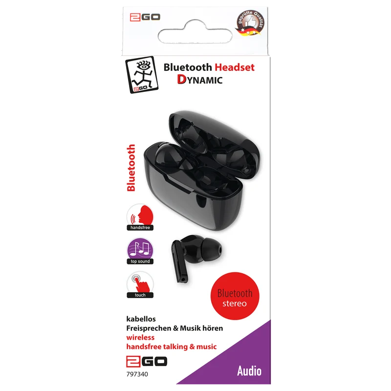 Bluetooth Headset "TWS Dynamic" - Ladebox - Touch-Steuerung - verschiedene Farben