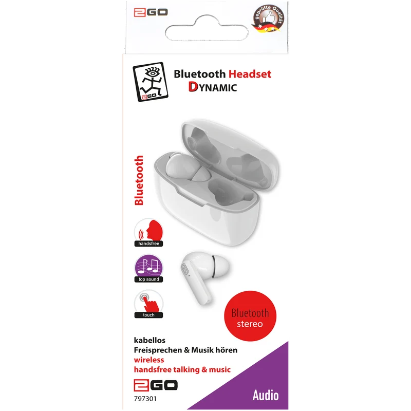 Bluetooth Headset "TWS Dynamic" - Ladebox - Touch-Steuerung - verschiedene Farben