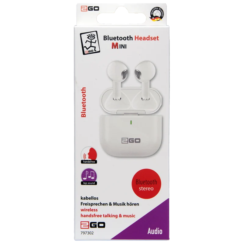 Bluetooth Headset "TWS Mini" - Ladebox - Touch-Steuerung - ultraleicht - verschiedene Farben