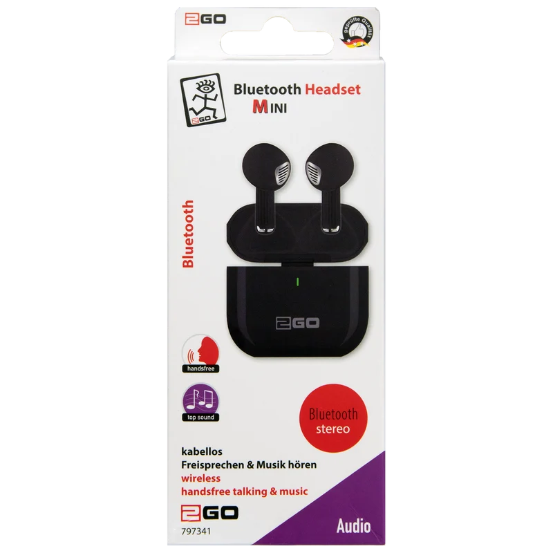 Bluetooth Headset "TWS Mini" - Ladebox - Touch-Steuerung - ultraleicht - verschiedene Farben