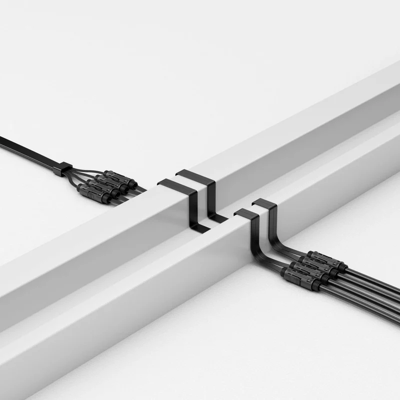 EcoFlow Superflaches Kabel 0,5 m schwarz kompatibel mit PowerStream Solarpanel Anschluss