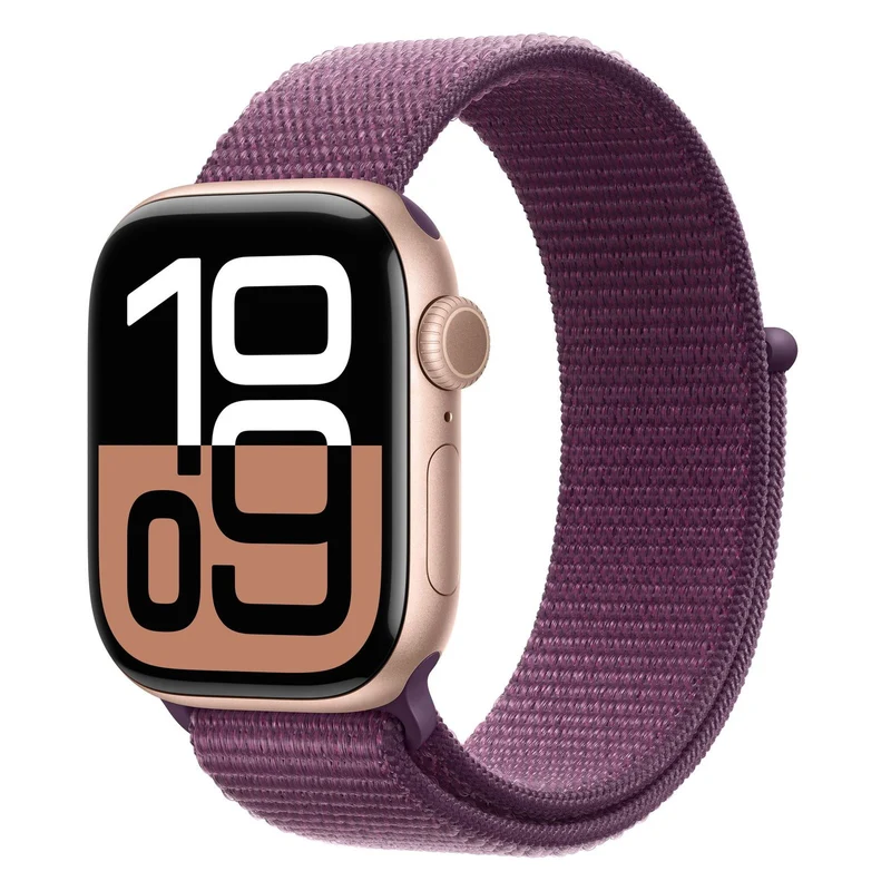 Apple Watch Series 10 42mm GPS+4G Rosegold Aluminiumgehäuse mit Loop Pflaume